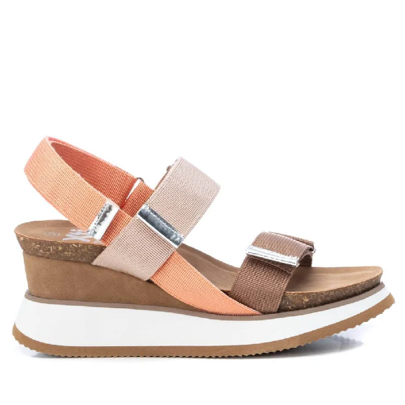 Women's Cork - Soled Espadrille Sandals with a Rope - Trimmed Upper in Navy for a Summer VibeCatalonia Coral Sandals