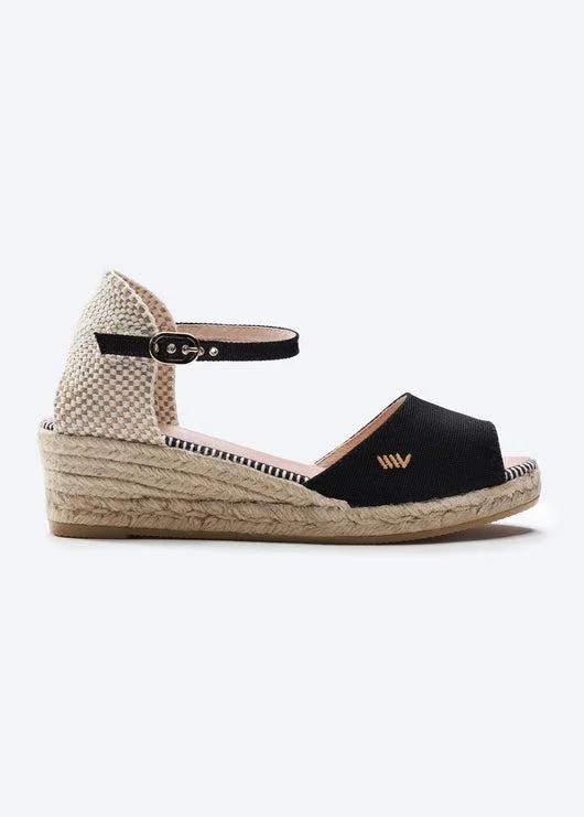 Adjustable Strap Women's Sandals with a Padded Heel in Pink for a Custom FitCavall Canvas Espadrille Sandal Wedges