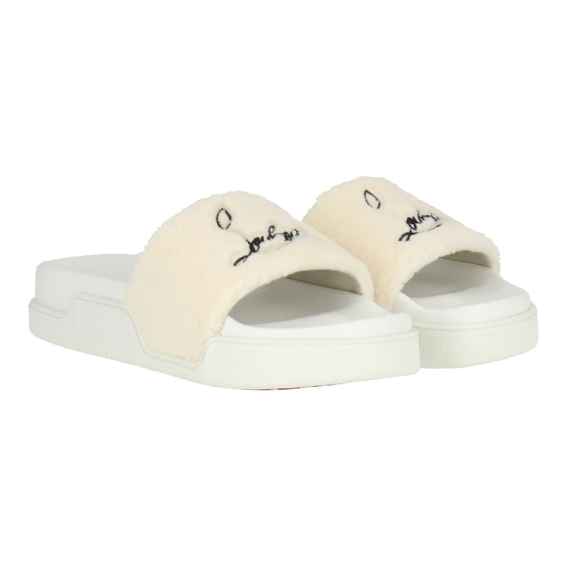 Women's Rhinestone - Embellished Open - Toe Sandals in Silver for a Glamorous Party LookChristian Louboutin Women's White Sandal