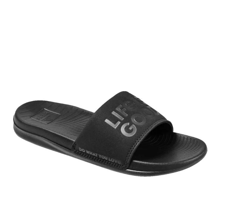 Shock - Absorbing Women's Sandals with a Soft Insole in Black for Active LifestylesReef Sandals Woman's One Slide Sandals - Black LIG