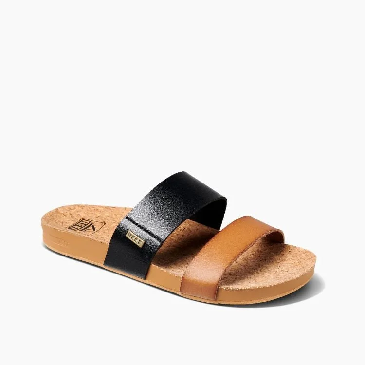 Women's Leather - Strapped Sandals with a Braided Detail in Brown for a Rustic AppealReef Sandals Soft Double Vegan Leather Stra