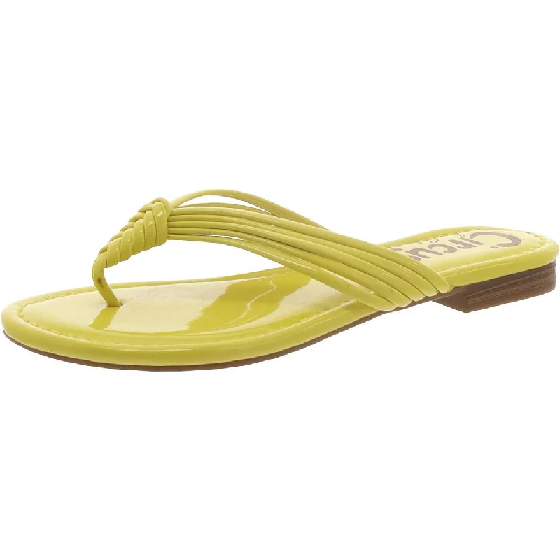 Women's Sandals with a Wedge Heel and a Tassel Detail in Orange for a Trendy LookCircus by Sam Edelman Womens Patent Thong Slide Sandals