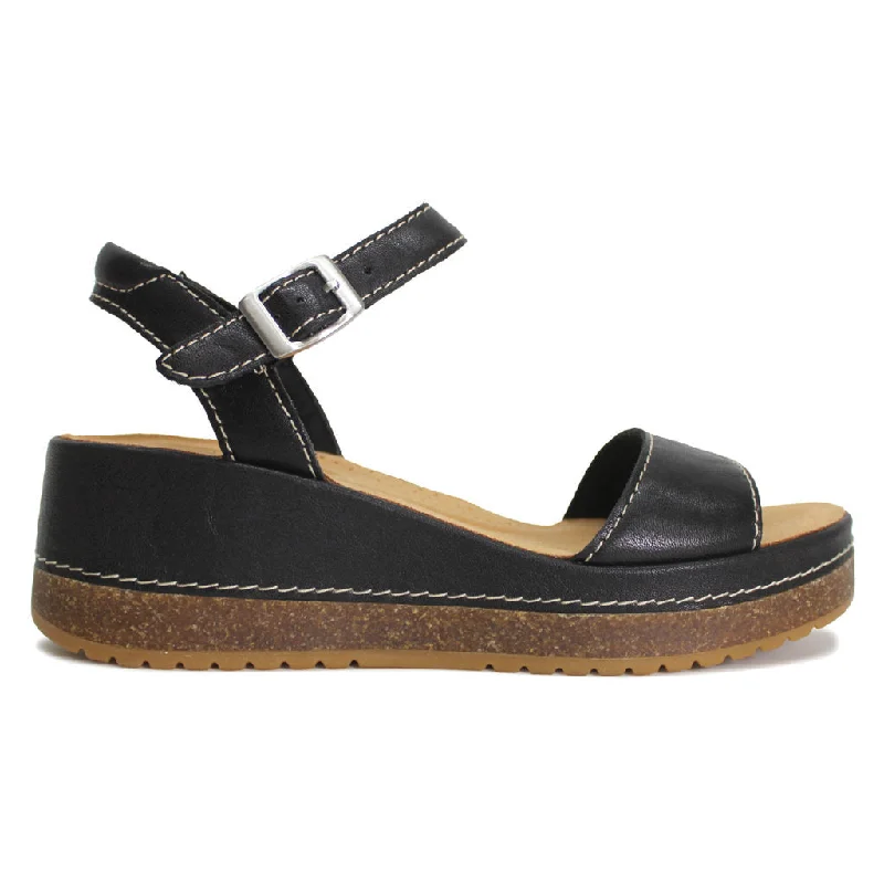 Women's Leather - Strapped Sandals with a Braided Detail in Brown for a Rustic AppealKassanda Lily Leather Women's Wedge Slingback Sandals