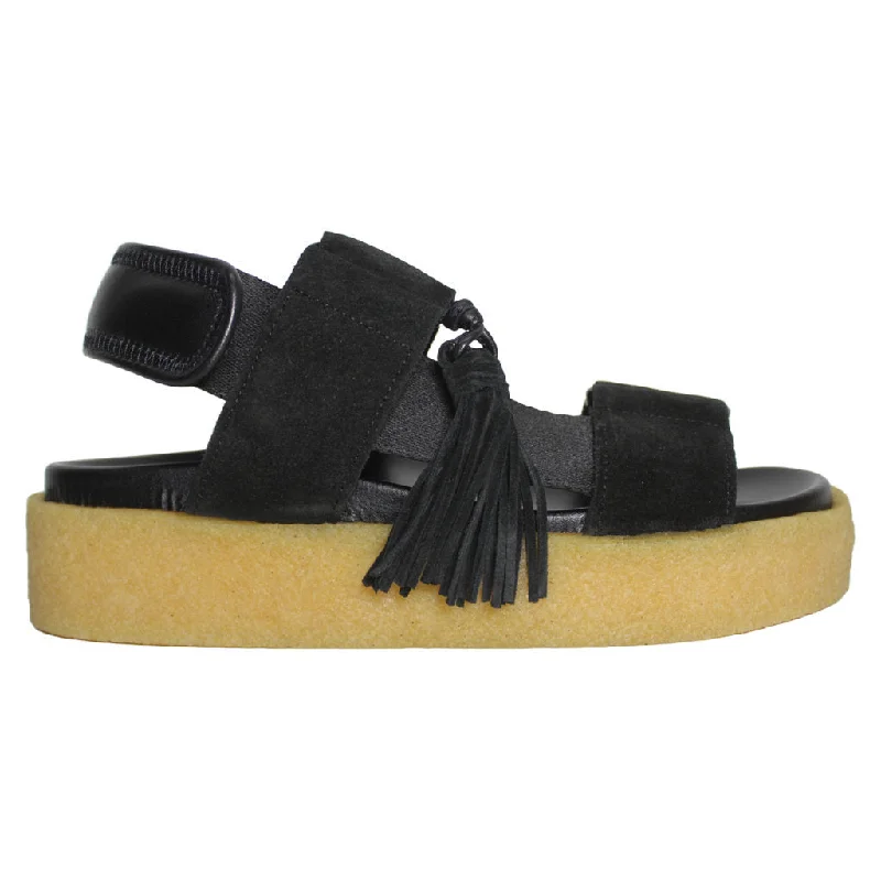 Orthopedic Women's Sandals with Arch Support in Gray for Foot HealthCrepe Sndl Suede Women's Platform Slingback Sandals