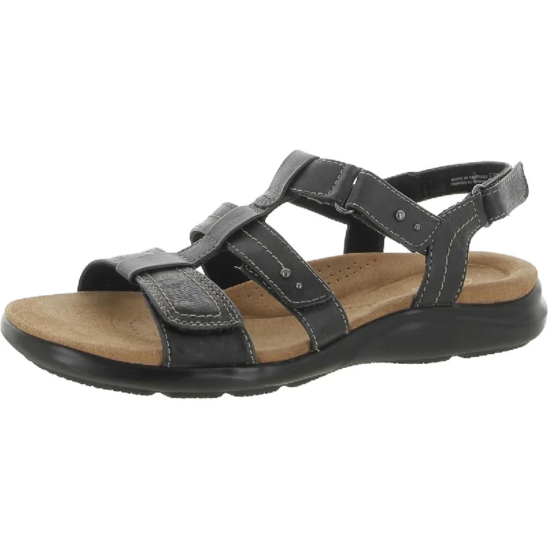 Orthopedic Women's Sandals with Arch Support in Gray for Foot HealthClarks Womens Kitly Step Adjustable Outdoors Ankle Strap