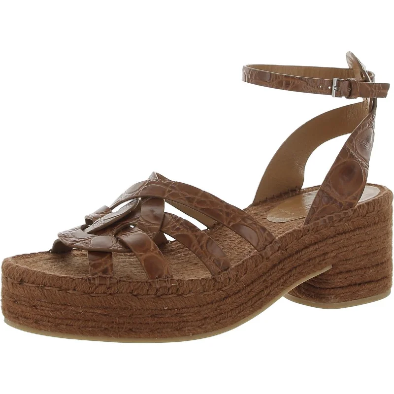 Elastic - Strap Women's Sandals with a Padded Toe in Teal for Easy On - and - OffClergerie Paris Womens Chaya 9 Leather Strappy Platform Sandals