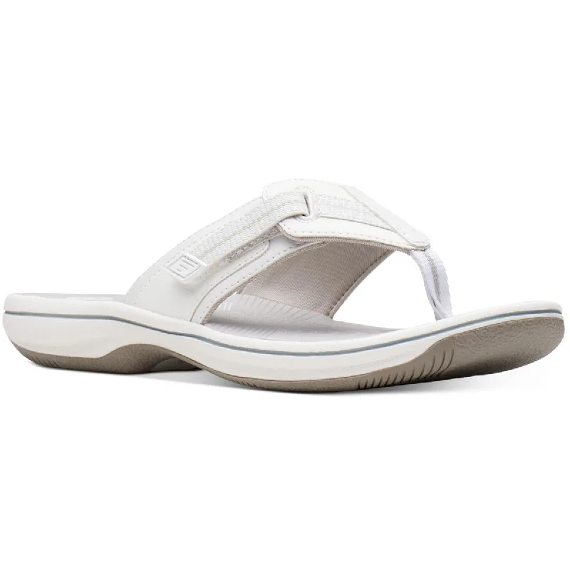 Women's Leather - Strapped Sandals with a Braided Detail in Brown for a Rustic AppealCloudsteppers by Clarks Womens Slip On Padded Insole Flip-Flops