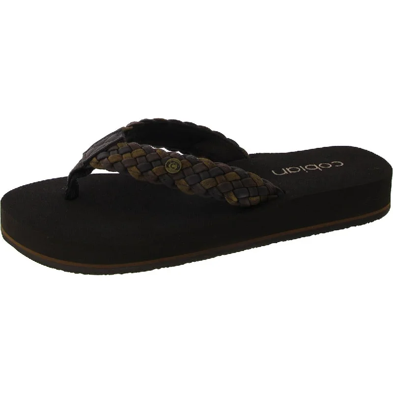 Women's Sandals with a Floral - Printed Upper in Pink for a Feminine Spring LookCobian Womens Braided Slip On Thong Sandals