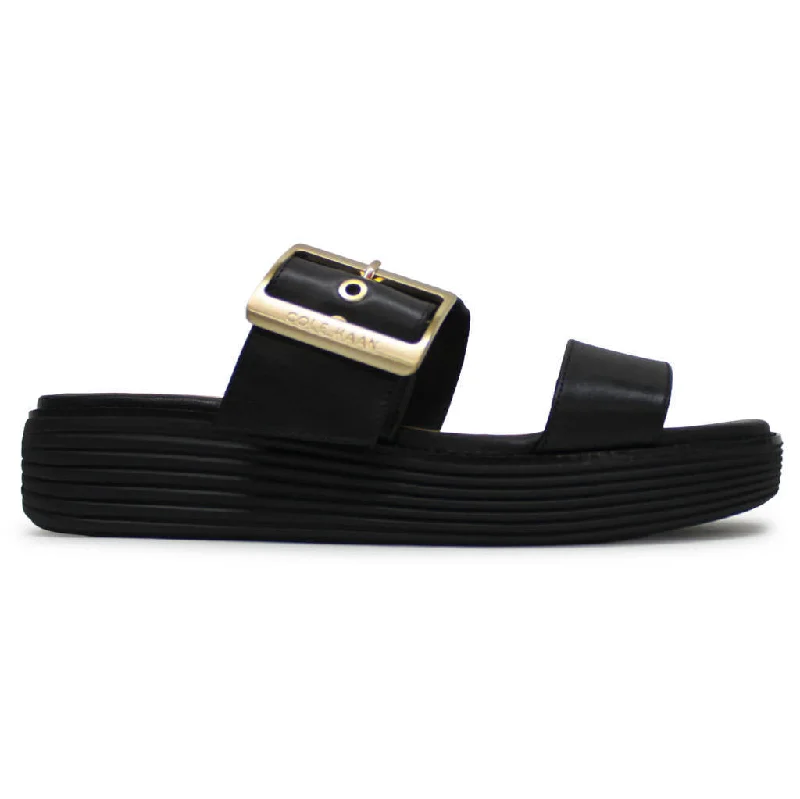 Women's Rhinestone - Embellished Open - Toe Sandals in Silver for a Glamorous Party LookOriginalGrand Platform Slides Leather Women's Slides Sandals