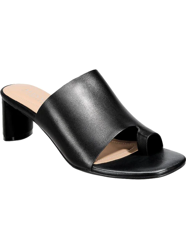 Sustainable Women's Recycled Material Sandals in Beige for Eco - Conscious ShoppersColyer Womens Toe Loop Dressy Block Heel