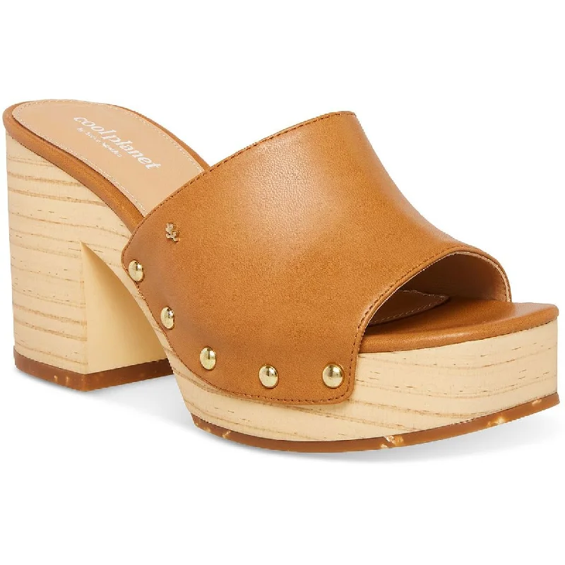 Child - Friendly Women's Sandals with a Secure Buckle in Purple for Moms on the GoCool Planet by Steve Madden Womens Restore Open Back Wedge Platform Sandals