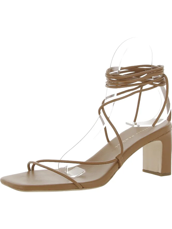 Sustainable Women's Recycled Material Sandals in Beige for Eco - Conscious ShoppersCosette-N Womens Leather Ankle Strap Heels