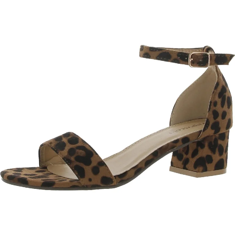 Elastic - Strap Women's Sandals with a Padded Toe in Teal for Easy On - and - OffCREPUSCOLO Womens Animal Print Ankle Strap Heels