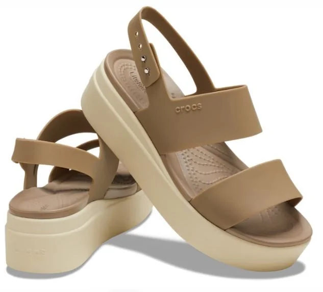 Sustainable Women's Recycled Material Sandals in Beige for Eco - Conscious ShoppersCrocs Sandals Woman Khaki/Bone