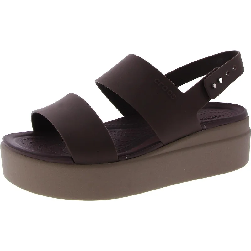 Women's Sandals with a Wedge Heel and a Tassel Detail in Orange for a Trendy LookCrocs Womens Lite Ride Ankle Strap Open Toe Wedge Sandals