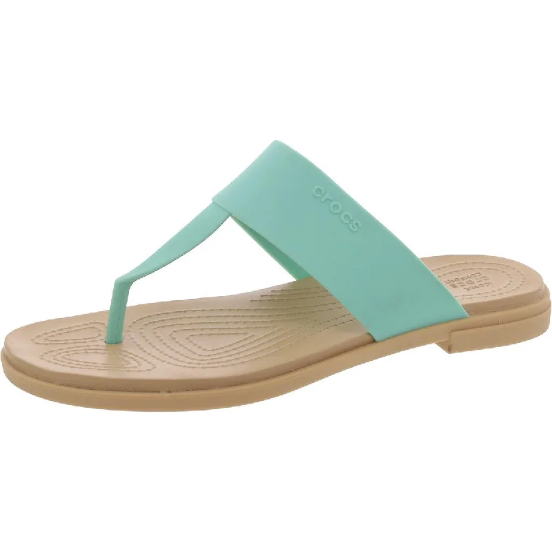 Women's Leather - Strapped Sandals with a Braided Detail in Brown for a Rustic AppealCrocs Womens Thong Flat Thong Sandals