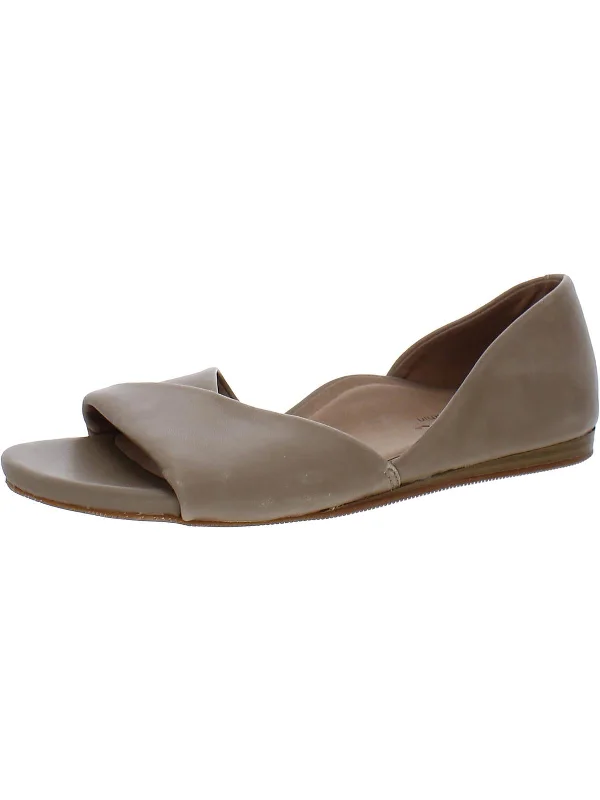 Women's Sandals with a Glitter - Coated Strap in Gold for a Sparkly Summer OutfitCypress Womens Leather Slip-On Slide Sandals