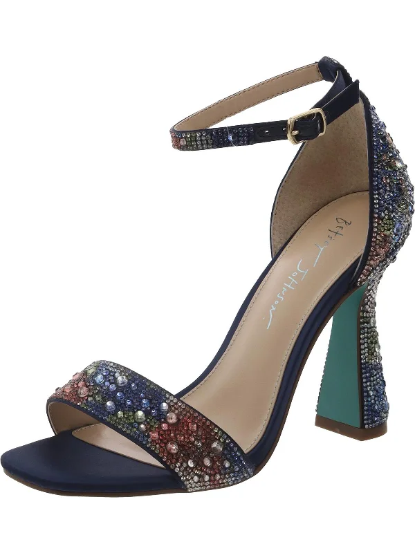 Shock - Absorbing Women's Sandals with a Soft Insole in Black for Active LifestylesDani Womens Satin Embellished Heels