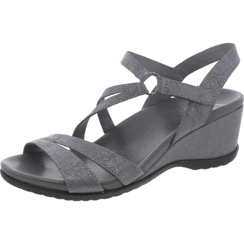 Lightweight Women's Mesh - Paneled Sandals in Yellow for BreathabilityDansko Womens Leather Ankle Strap Wedge Sandals