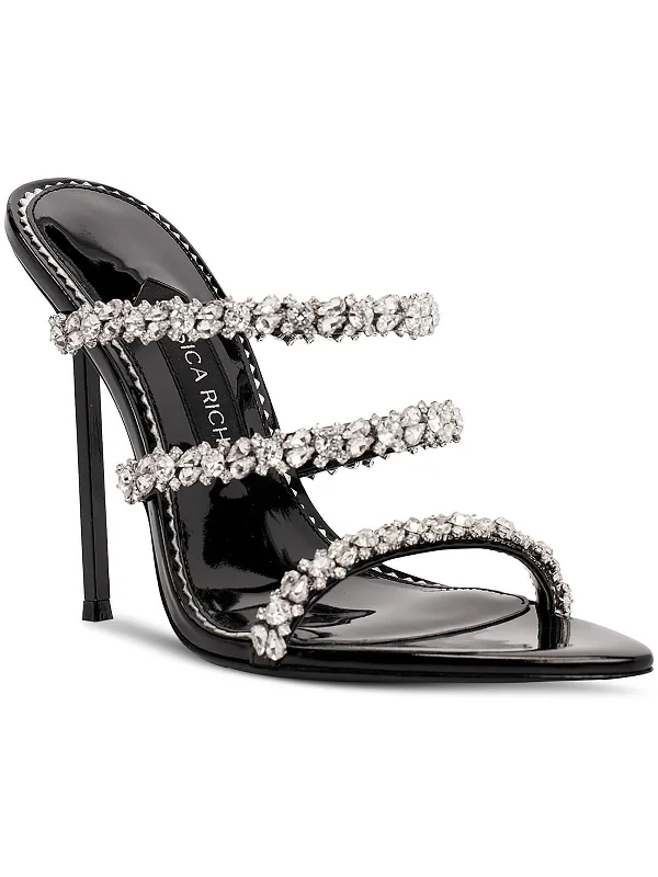 Women's Ankle - Strap Sandals with a Block Heel in Red for a Sophisticated StyleDiamond Stiletto Womens Patent Leather Heels