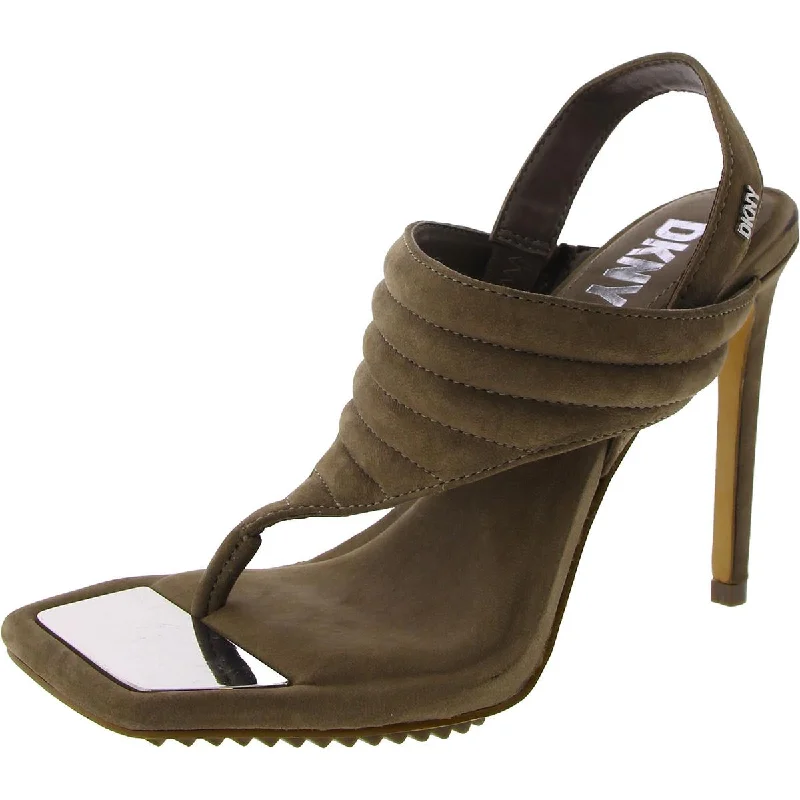 Orthopedic Women's Sandals with Arch Support in Gray for Foot HealthDKNY Womens Leather Square Toe Heels