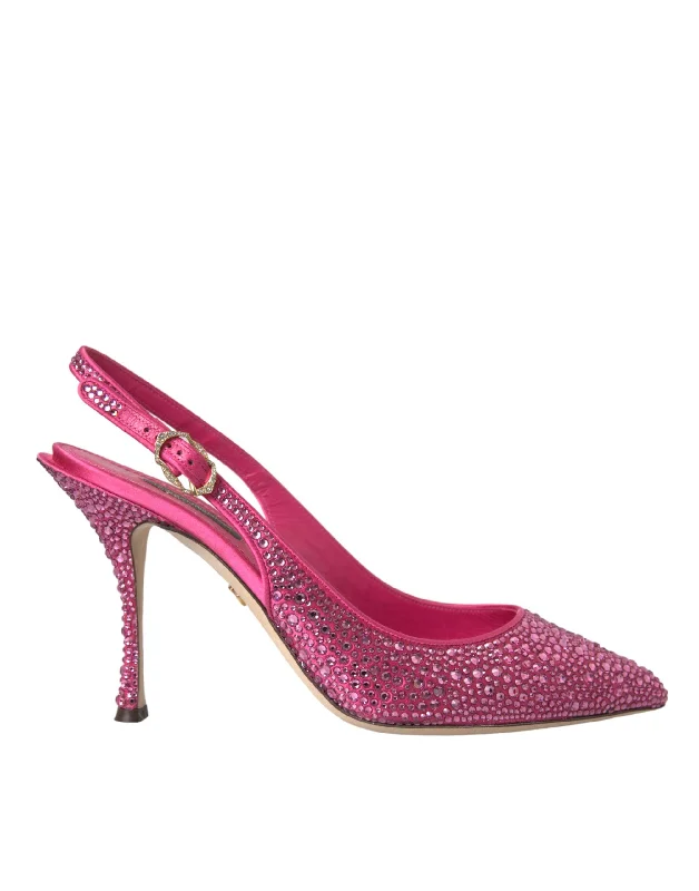 Elastic - Strap Women's Sandals with a Padded Toe in Teal for Easy On - and - OffDolce & Gabbana  Strass Crystal Heels Slingbacks Women's Shoes