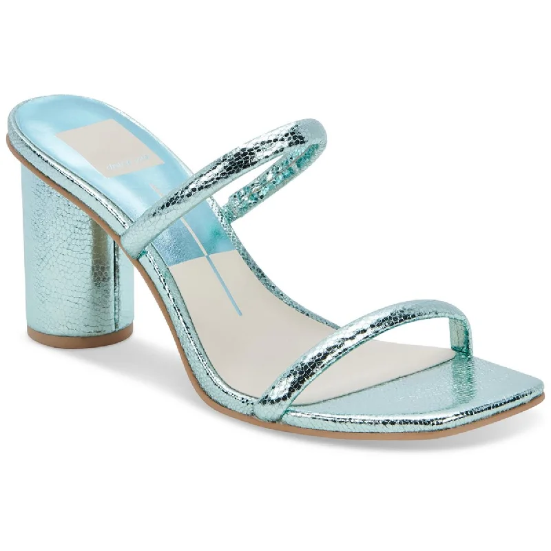 Women's Thong Sandals with a Beaded Design in Multicolor for a Beachy AestheticDolce Vita Womens Noles Metallic Square Toe Block Heel