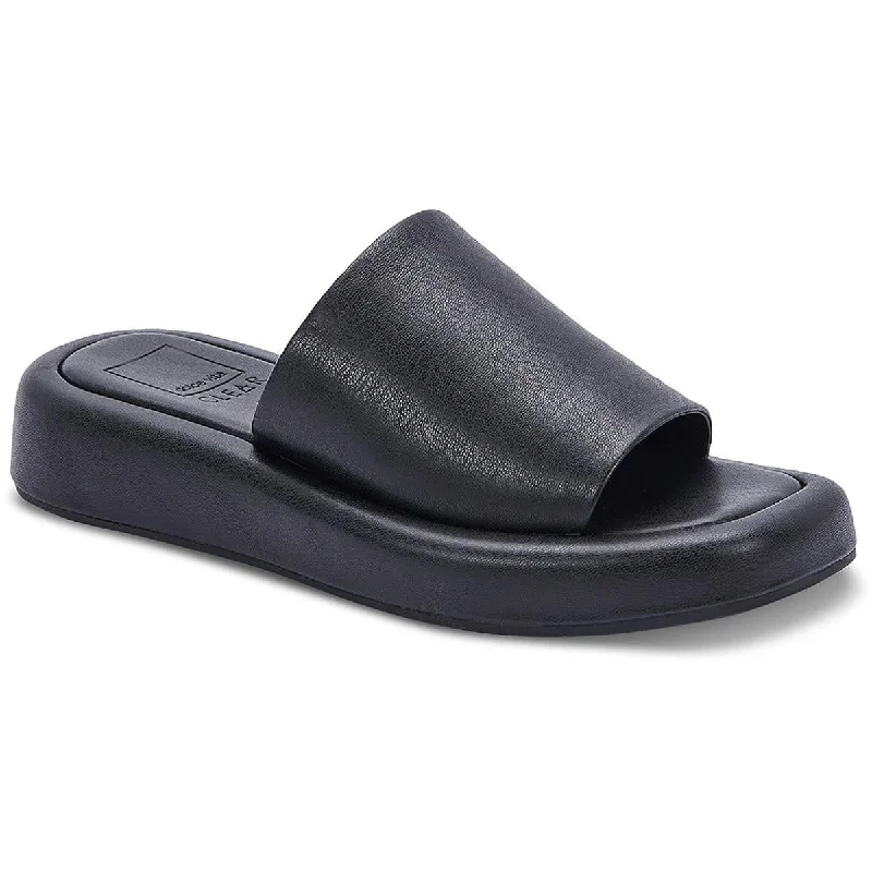 Elastic - Strap Women's Sandals with a Padded Toe in Teal for Easy On - and - OffDolce Vita Womens Rosco Leather Slip On Mule Sandals