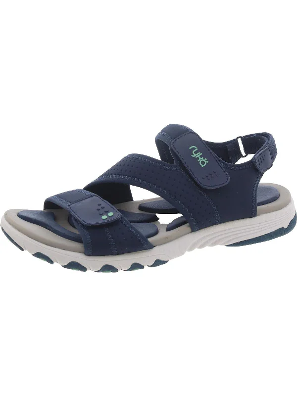 Shock - Absorbing Women's Sandals with a Soft Insole in Black for Active LifestylesDominica  Womens Textured Contrast Trim Sport Sandals