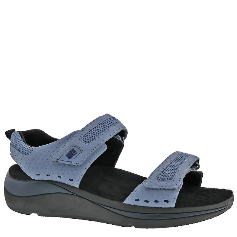 Women's Sandals with a Glitter - Coated Strap in Gold for a Sparkly Summer OutfitDrew Womens Sophie Ankle Strap Casual Wedge Sandals