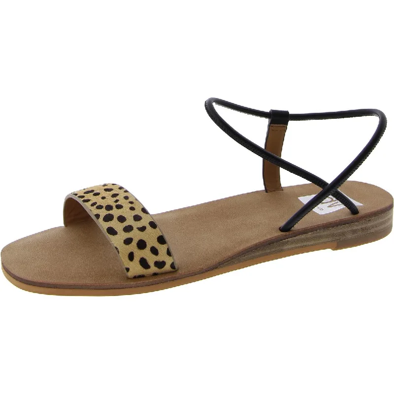 Women's Strappy Gladiator Sandals with Buckle Closures in Tan for a Boho LookDV By Dolce Vita Womens Calf Hair Ankle Strap Slingback Sandals
