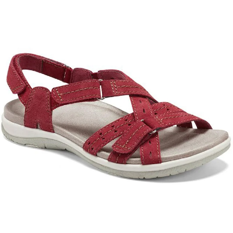 Women's Leather - Strapped Sandals with a Braided Detail in Brown for a Rustic AppealEarth Origins Womens Sammie Suede Open Toe Sport Sandals
