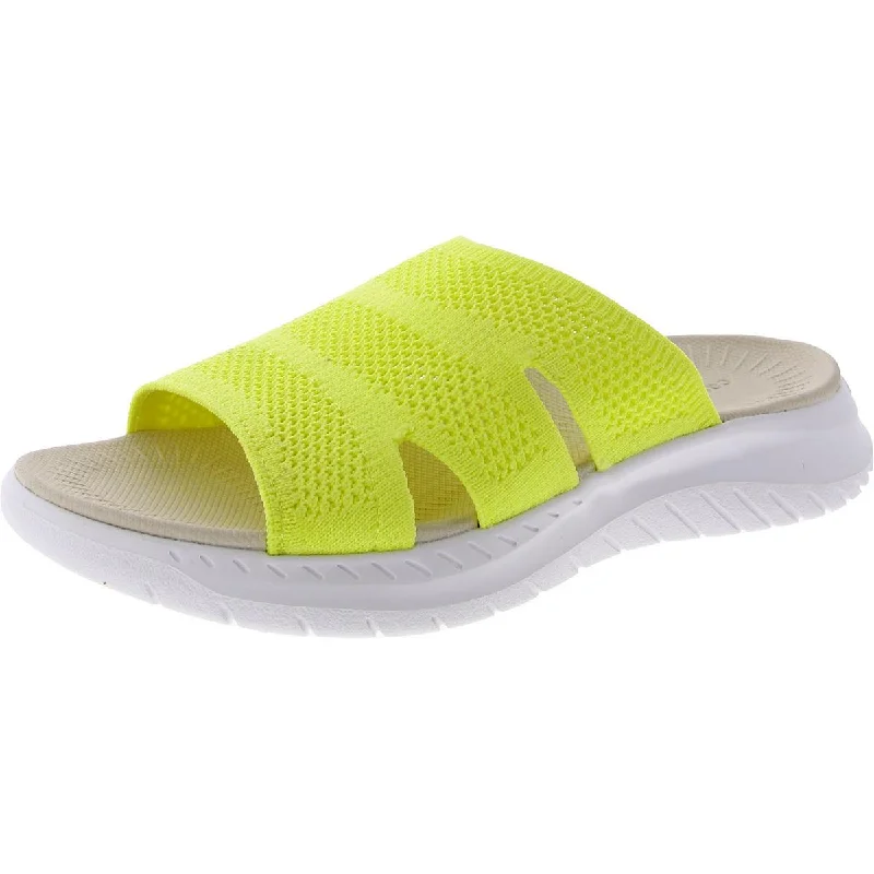Sustainable Women's Recycled Material Sandals in Beige for Eco - Conscious ShoppersEasy Spirit Womens Deion Slip-On Slide Slide Sandals