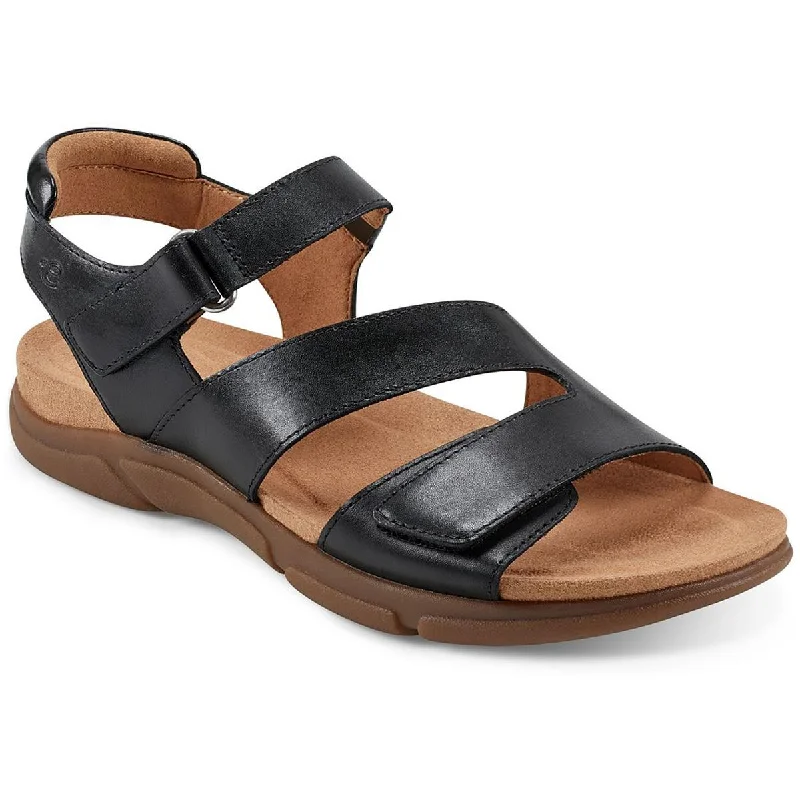 Anti - Slip Women's Sandals with a Grooved Sole in Green for Outdoor AdventuresEasy Spirit Womens MAVEY Leather Self Closing Straps Strappy Sandals