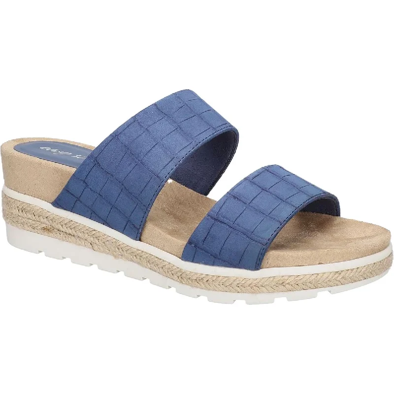 Child - Friendly Women's Sandals with a Secure Buckle in Purple for Moms on the GoEasy Street Womens Maryann Faux Leather Sandals Wedge Heels