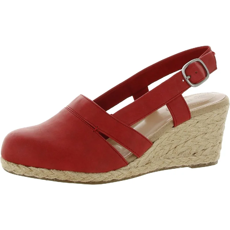 Women's Sandals with a Wedge Heel and a Tassel Detail in Orange for a Trendy LookEasy Street Womens Stargaze  Slingbacks Slip On Espadrilles