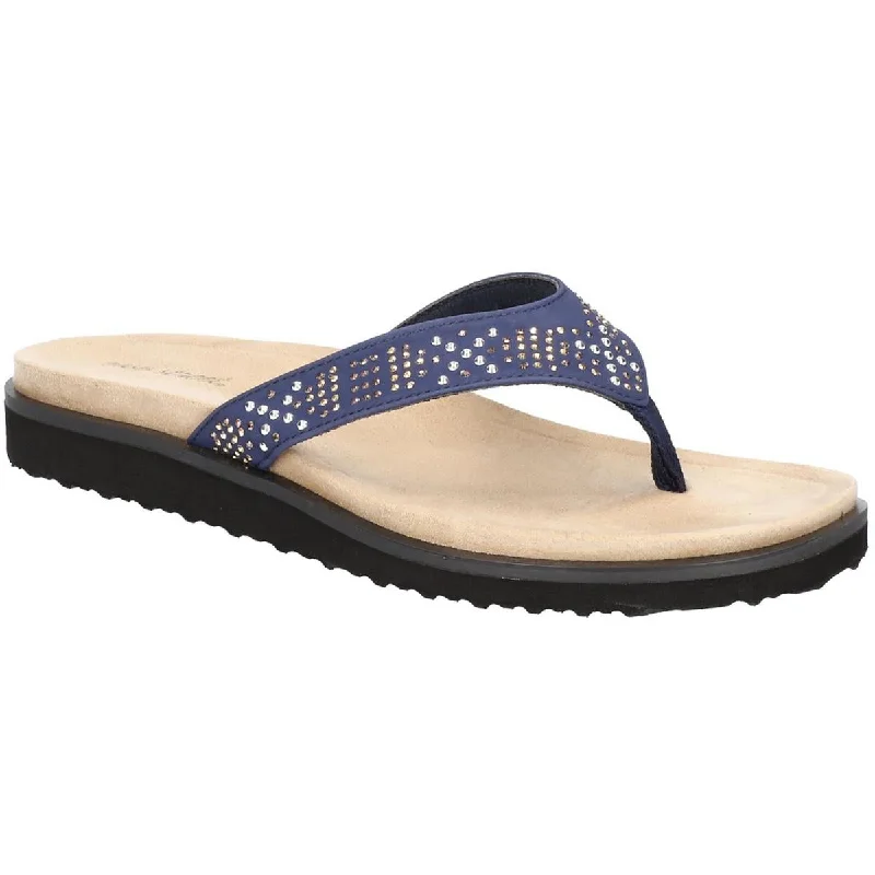 Women's Sandals with a Floral - Printed Upper in Pink for a Feminine Spring LookEasy Street Womens Stevie  Slip On Casual Flip-Flops