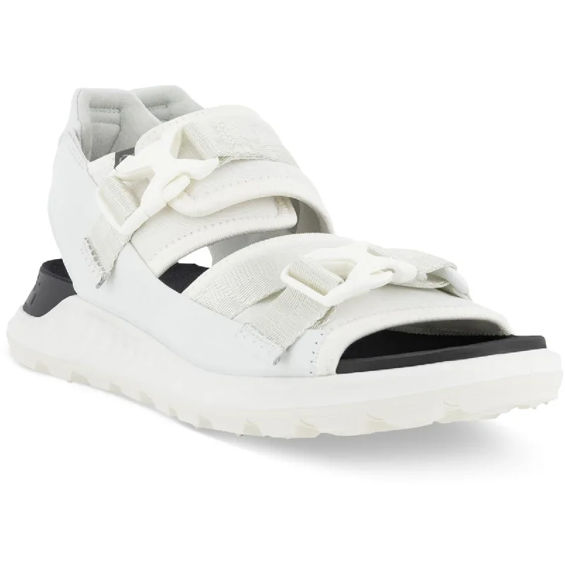 Sustainable Women's Recycled Material Sandals in Beige for Eco - Conscious ShoppersECCO Womens Exowrap Casual Flat Ankle Strap