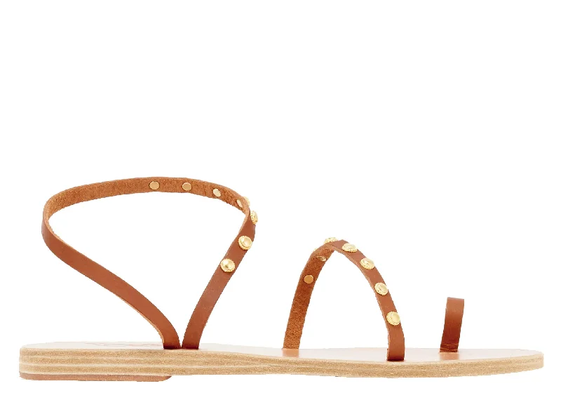 Women's Cork - Soled Espadrille Sandals with a Rope - Trimmed Upper in Navy for a Summer VibeEleftheria Bee Strap Sandals Terracota