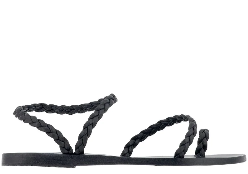 Sustainable Women's Recycled Material Sandals in Beige for Eco - Conscious ShoppersEleftheria Braided Sandals