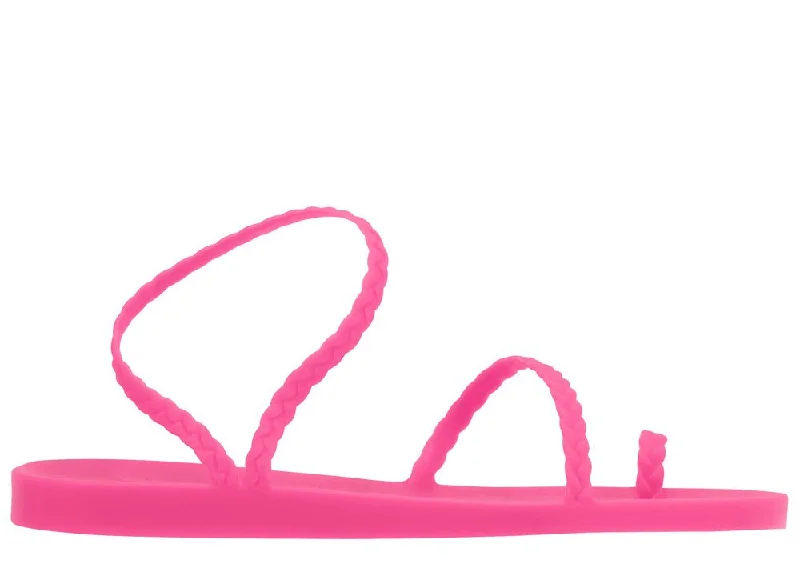 Women's Strappy Gladiator Sandals with Buckle Closures in Tan for a Boho LookEleftheria Jelly Sandals Fluo Fuchsia