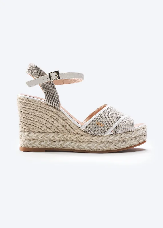 Lightweight Women's Mesh - Paneled Sandals in Yellow for BreathabilityEmpuria Canvas Espadrille Sandal Wedges