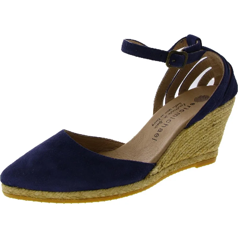 Lightweight Women's Mesh - Paneled Sandals in Yellow for BreathabilityEric Michael Womens Thora Vera Pointed Toe Ankle Strap Wedge Sandals