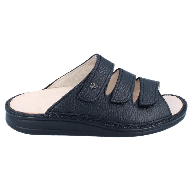 Shock - Absorbing Women's Sandals with a Soft Insole in Black for Active LifestylesKorfu Leather Women's Slip-On Sandals