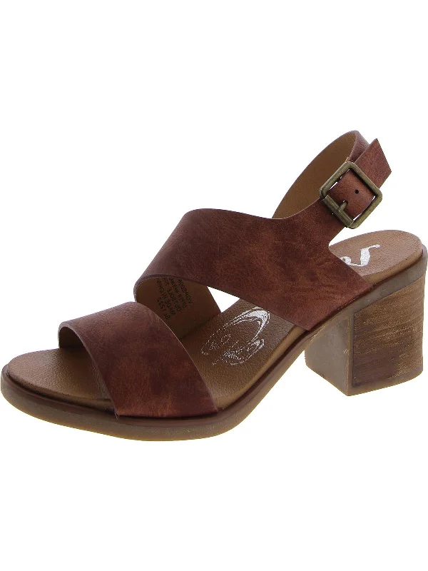Women's Strappy Gladiator Sandals with Buckle Closures in Tan for a Boho LookFiona Womens Faux Leather Slip On Slingback Sandals