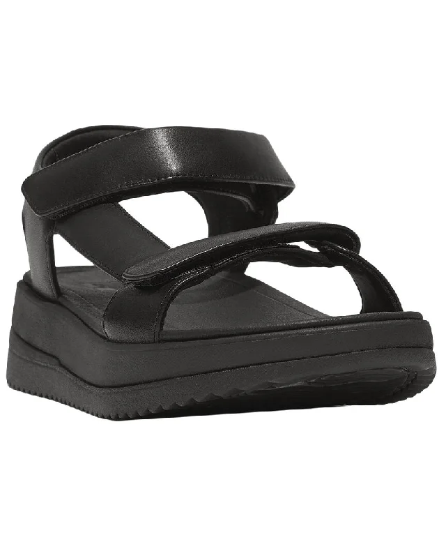 Adjustable Strap Women's Sandals with a Padded Heel in Pink for a Custom FitFitFlop Surff Leather Sandal