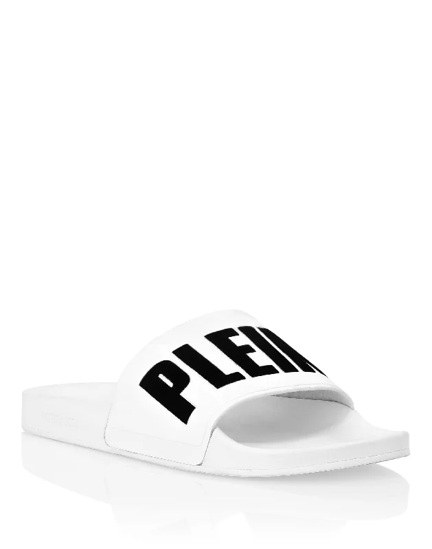 Women's Cork - Soled Espadrille Sandals with a Rope - Trimmed Upper in Navy for a Summer VibeFlat gummy sandals Philipp Plein TM