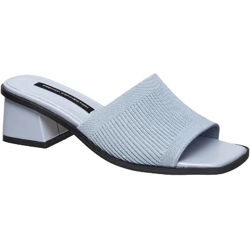 Anti - Slip Women's Sandals with a Grooved Sole in Green for Outdoor AdventuresFrench Connection Womens Knit Slip-On Slide Sandals
