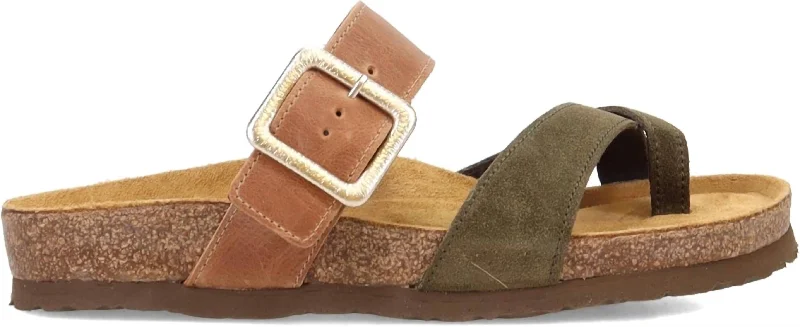 Shock - Absorbing Women's Sandals with a Soft Insole in Black for Active LifestylesFresno Latte Brown In Latte Brown / Olive