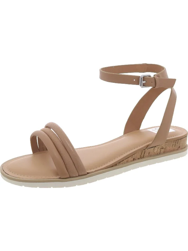 Women's Rhinestone - Embellished Open - Toe Sandals in Silver for a Glamorous Party LookFriday Womens Faux Leather Buckle Slingback Sandals